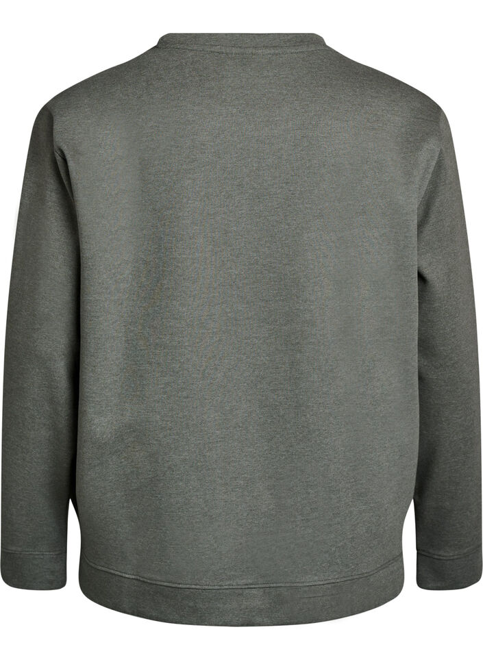 Sweatshirt met ronde hals, Groen, Packshot image number 1