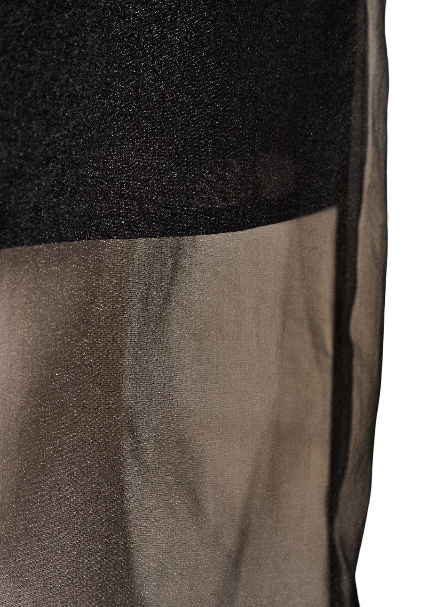 ZizziJupe longue fa&ccedil;on organza, Noir, Packshot image number 3
