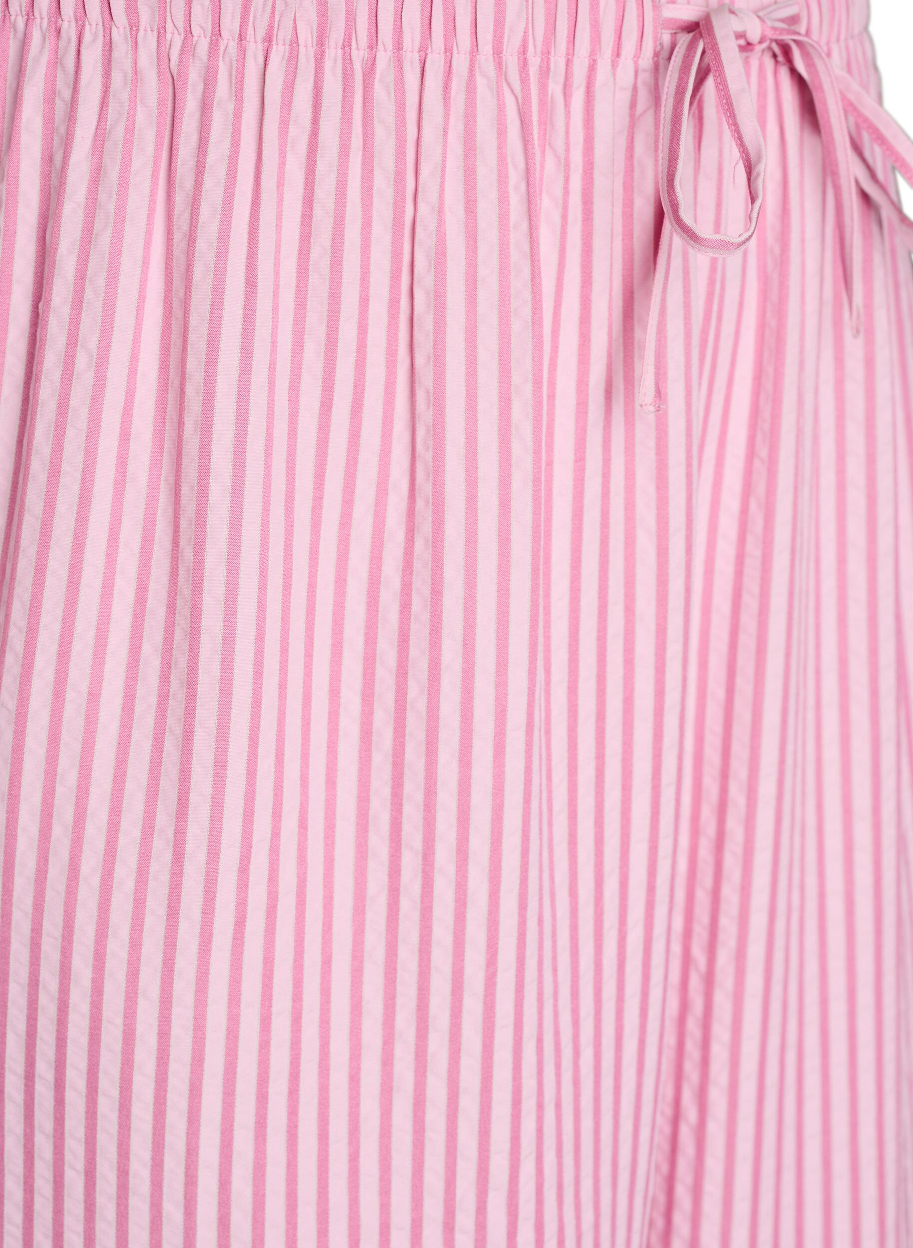 ZizziLosse seersucker-pyjamabroek met hoge taille, Roze, Packshot image number 2