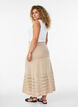 Jupe tricot&eacute;e avec broderie ajour&eacute;e, Beige, Model image number 1