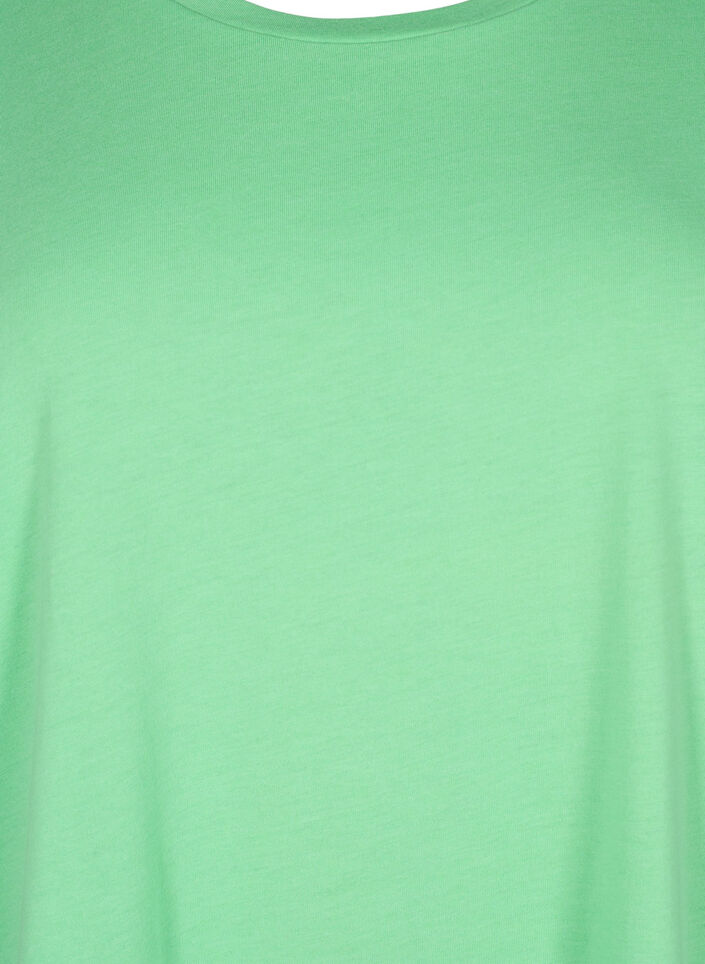 T-shirt met korte mouwen van katoenmix, Groen, Packshot