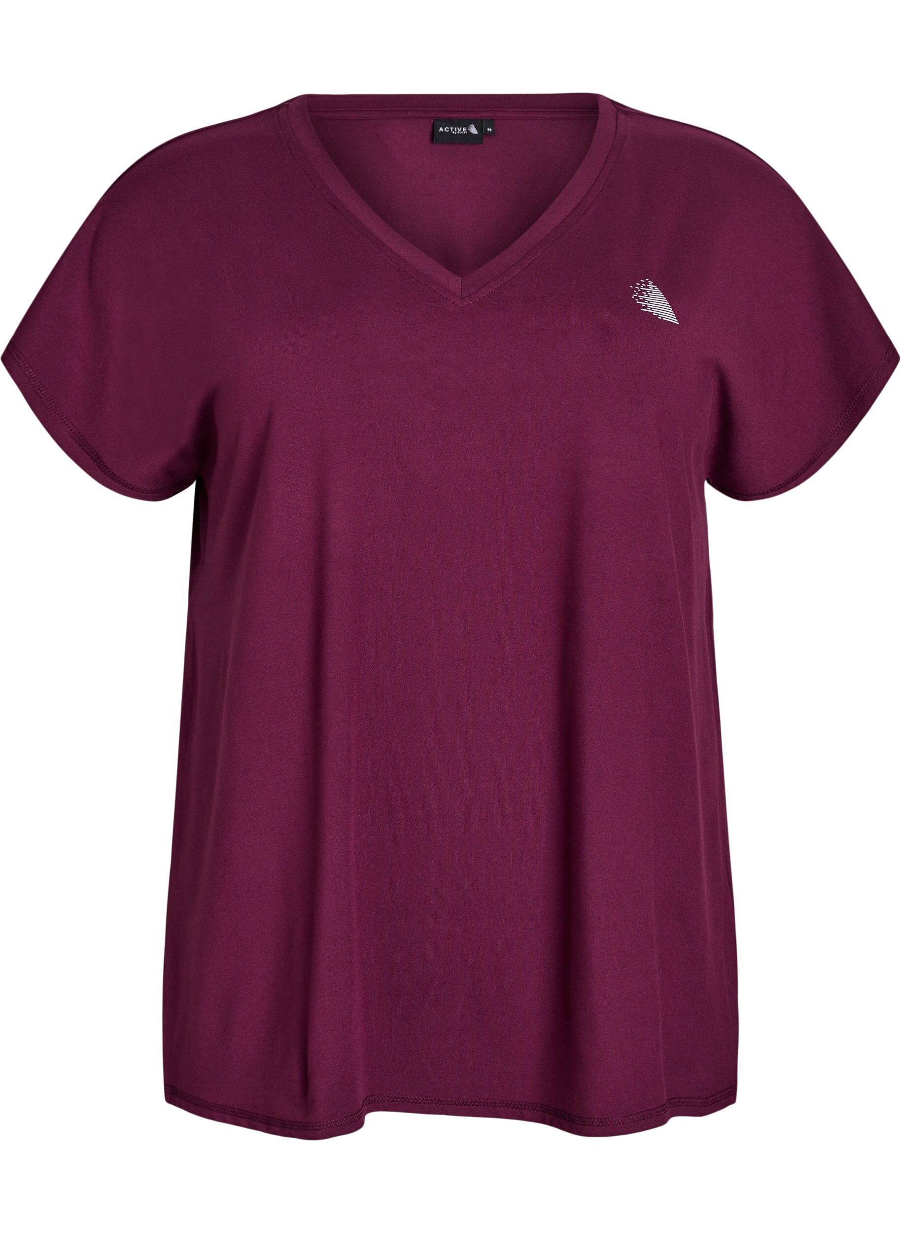 Losvallend sport T-shirt met V-hals