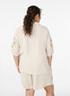 Losse pyjamashorts in viscose met een high waist, Beige, Model image number 2