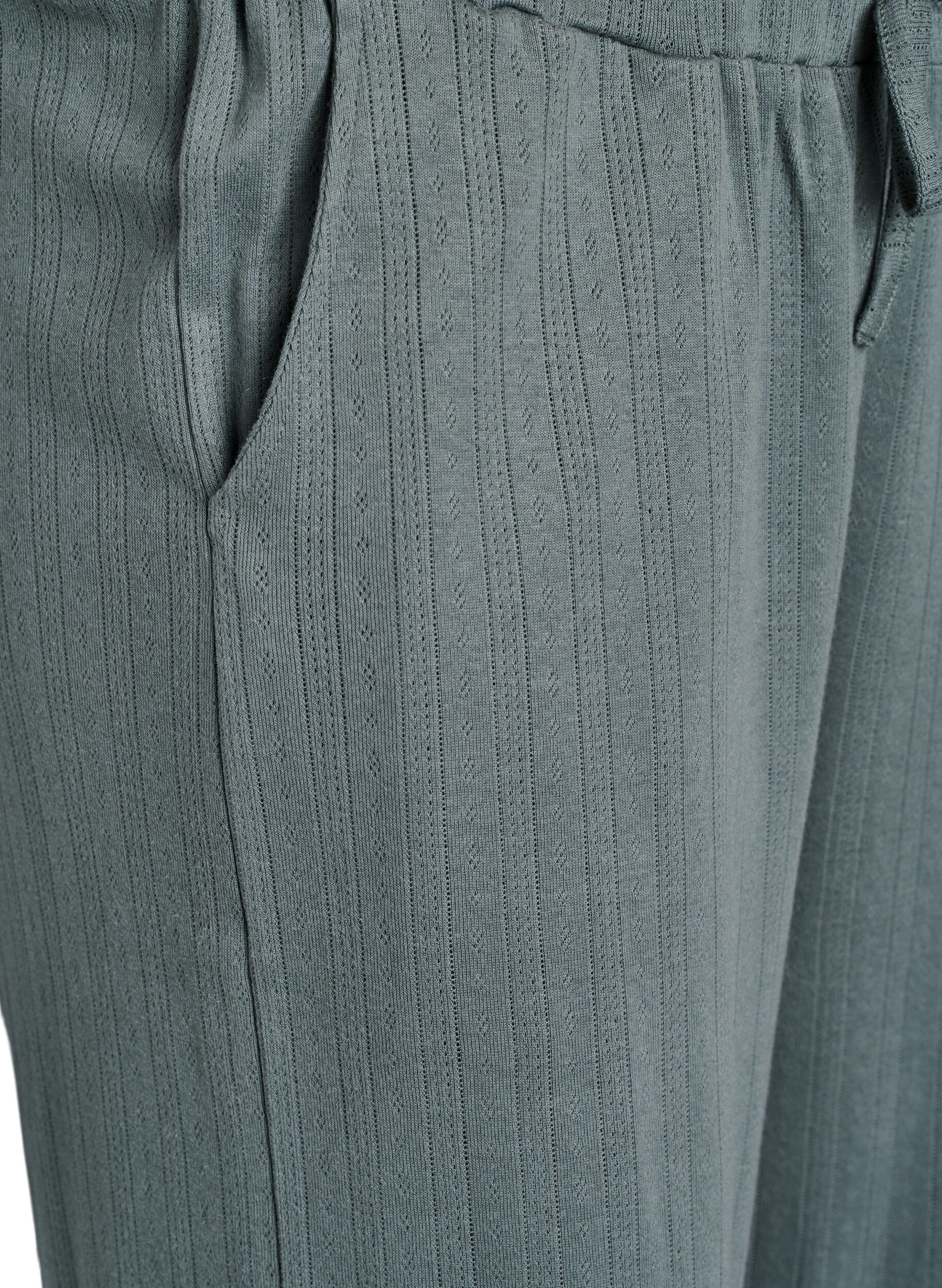 ZizziKatoenen nachtb broek, Groen, Packshot image number 2