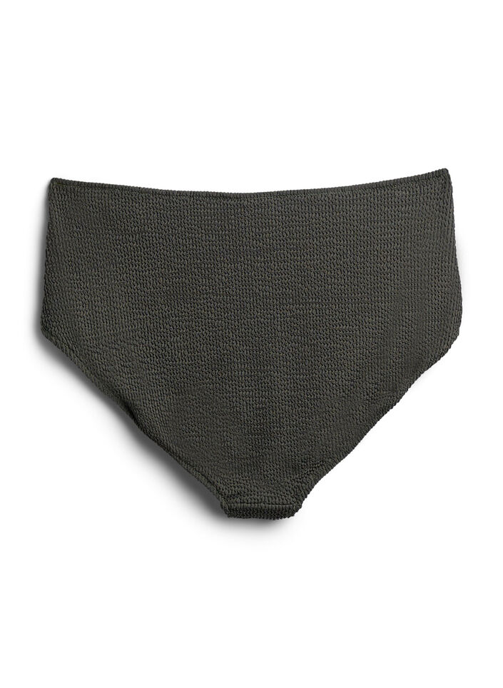 Bikinibroekje met textuur en hoge taille, Climbing Ivy, Packshot