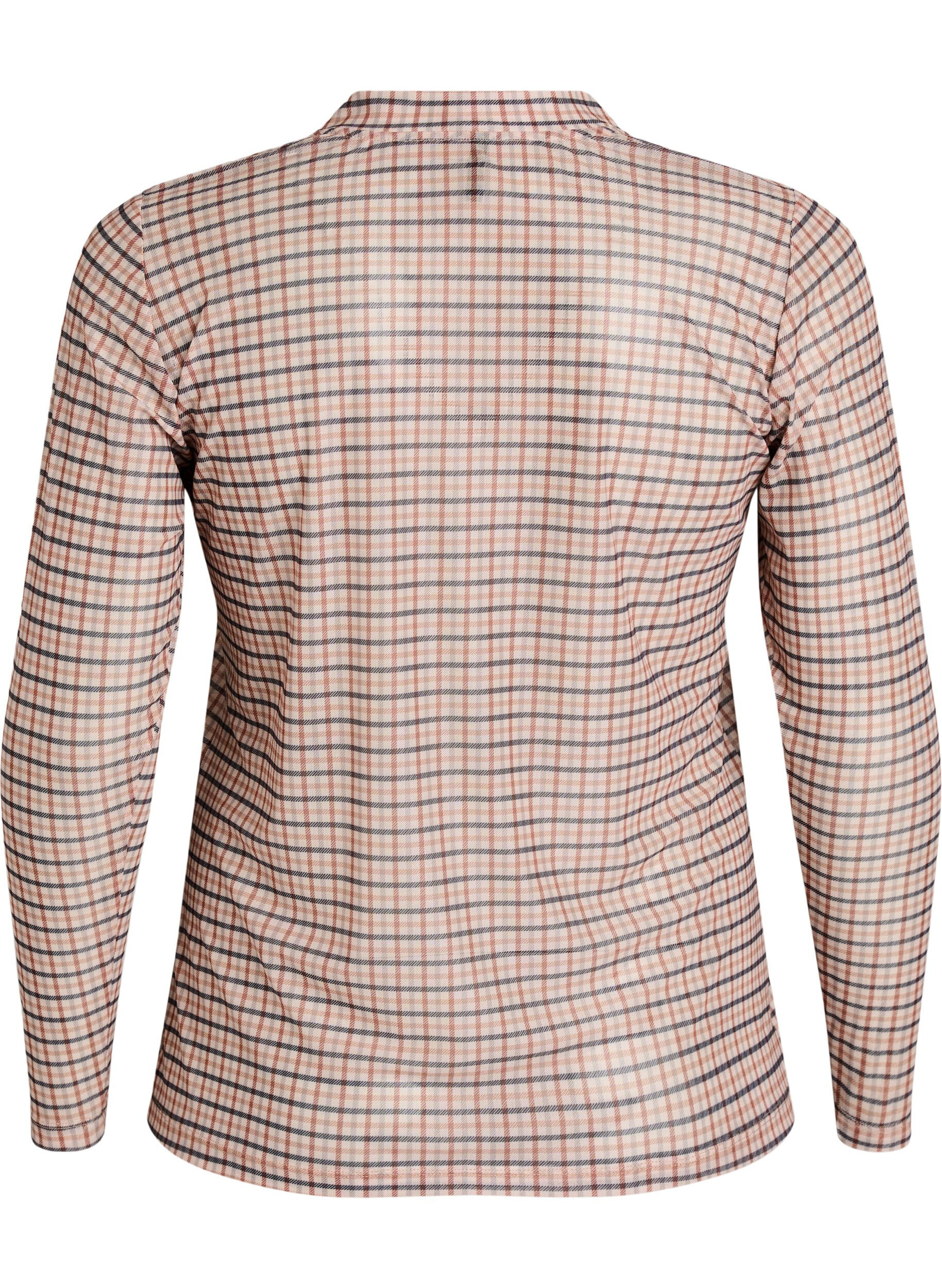 ZizziGeruite mesh blouse, Beige, Packshot image number 1