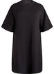 T-shirtjurk van jersey met zijsplitten, Zwart, Packshot image number 0