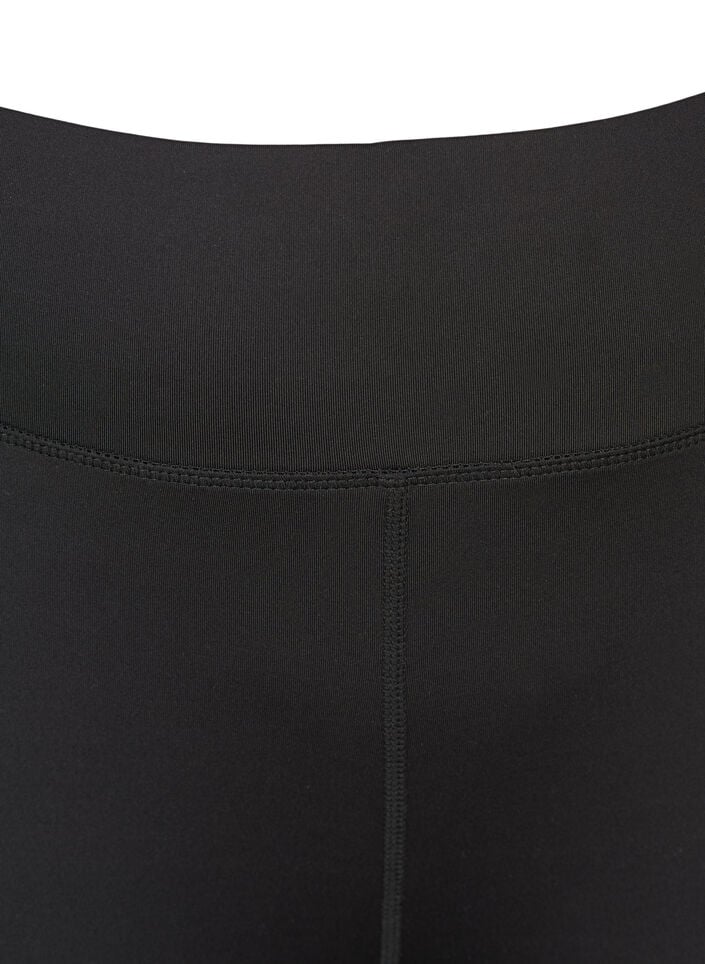 Gecropte basic workout leggings, Zwart, Packshot image number 3