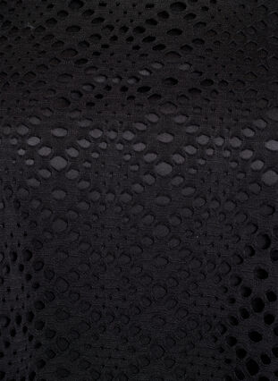 ZizziKnie-lange jurk met oogjespatroon en korte mouwen, Zwart, Packshot image number 2