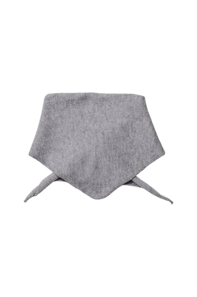 Gebreide driehoekssjaal, Grijs, Packshot image number 1