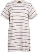 Korte jerseyjurk met strepen, Beige, Packshot image number 0