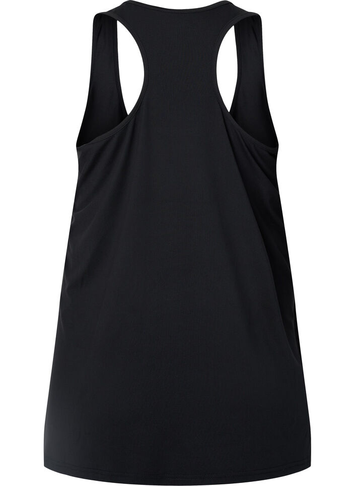 Sporttop met kruisband op de rug, Black, Packshot