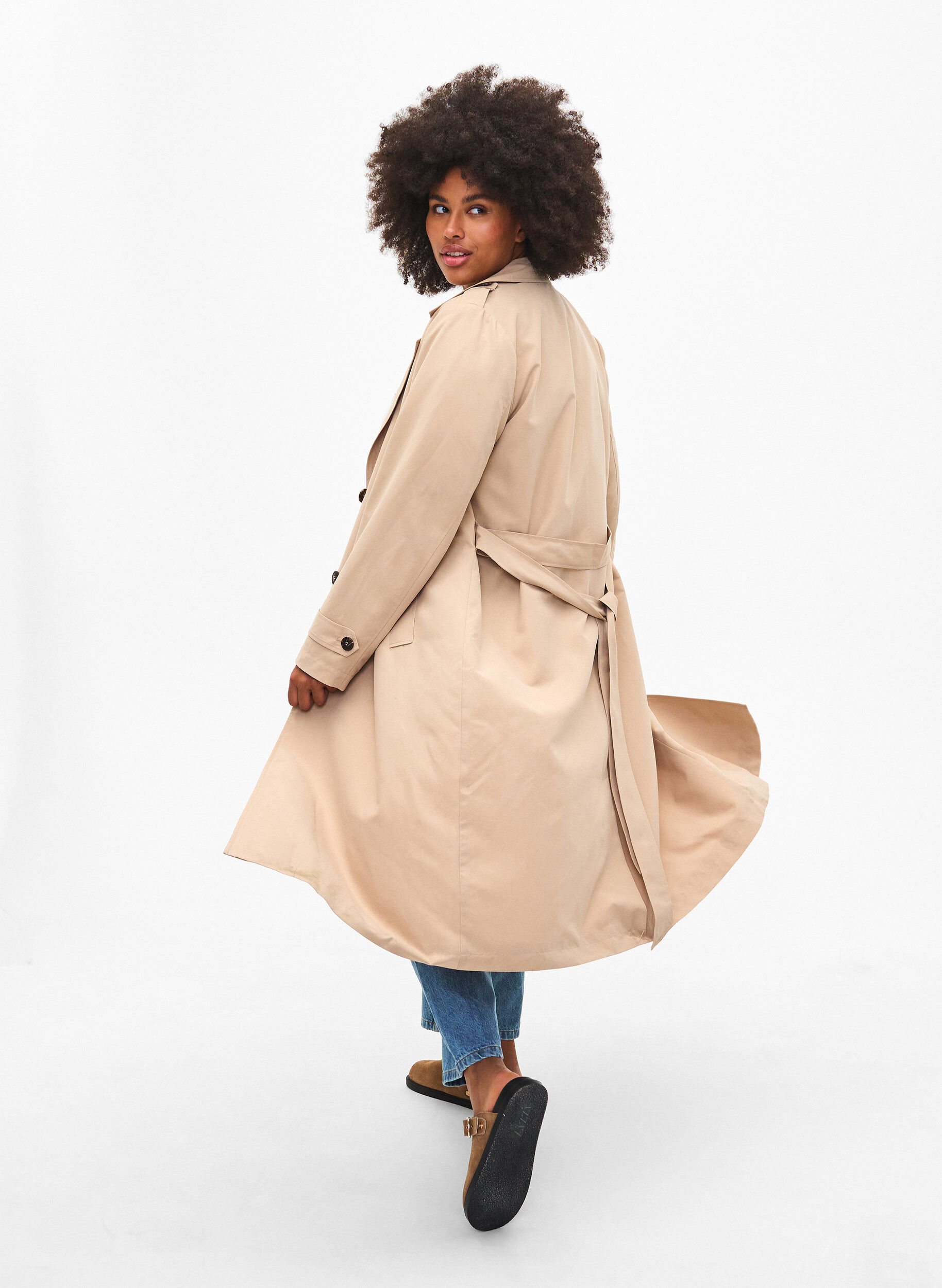 ZizziLange trenchcoat met riem, Nomad, Model image number 1