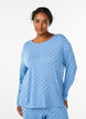 Nachtblouse in modal met lange mouwen, Blauw, Model image number 0