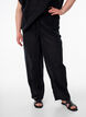 Broek met rechte pijpen en een hoge taille, Zwart, Model image number 2