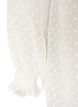 Overhemdblouse met kanten inzet en stippenpatroon, Vanille, Packshot image number 3