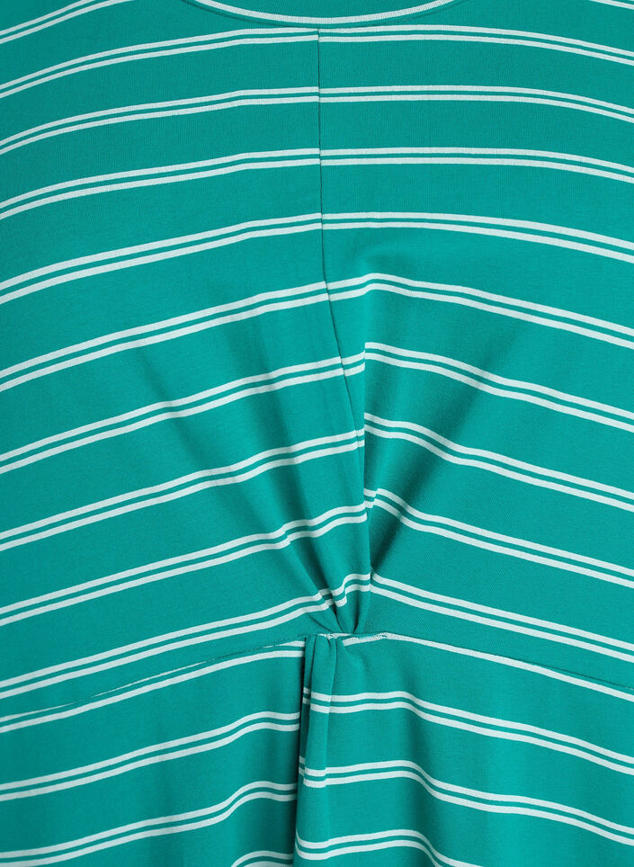 Katoenen jurk met twistdetail, Groen, Packshot image number 2