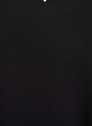 ZizziBlouse met korte mouwen en V-hals, Zwart, Packshot image number 2