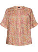 Blouse met bloemenprint van viscose, Oranje, Packshot image number 0