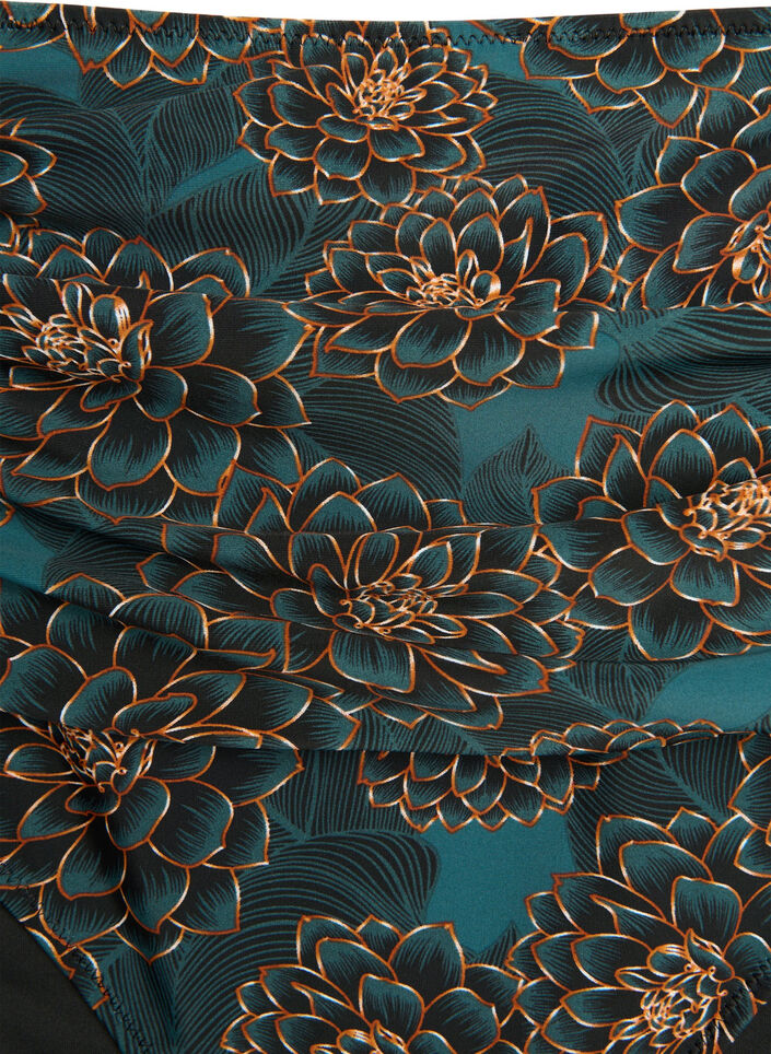 Bikinibroekje met print en een hoge taille, Blauw, Packshot image number 2