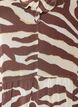 Chiffon blouse met zebraprint en ruches, Bruin, Packshot image number 2