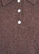 Gebreide blouse in een zachte merinoblend met polokraag, Bruin, Packshot image number 2