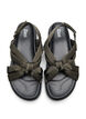 Wide fit - Sandalen met knoopdetail, Groen, Packshot image number 2
