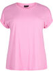 T-shirt met korte mouwen van katoenmix, Roze, Packshot image number 0