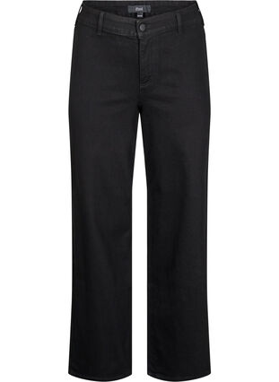 ZizziJeans met hoge taille en wijde pijpen, Zwart, Packshot image number 0
