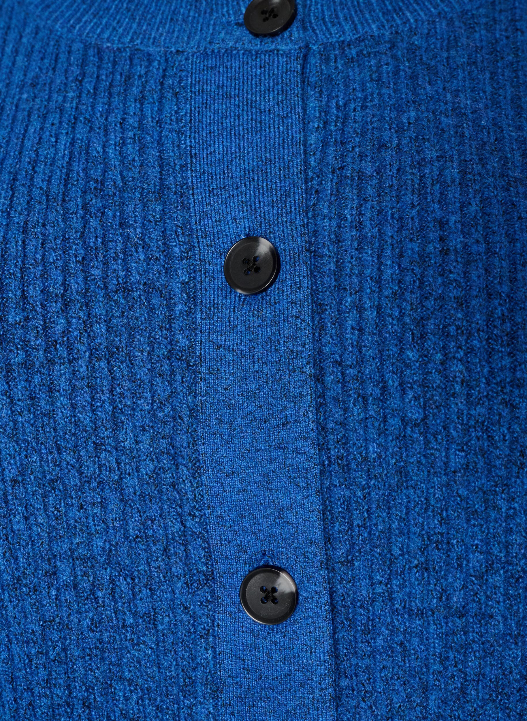 ZizziGeribde cardigan met knopen, Blauw, Packshot image number 2