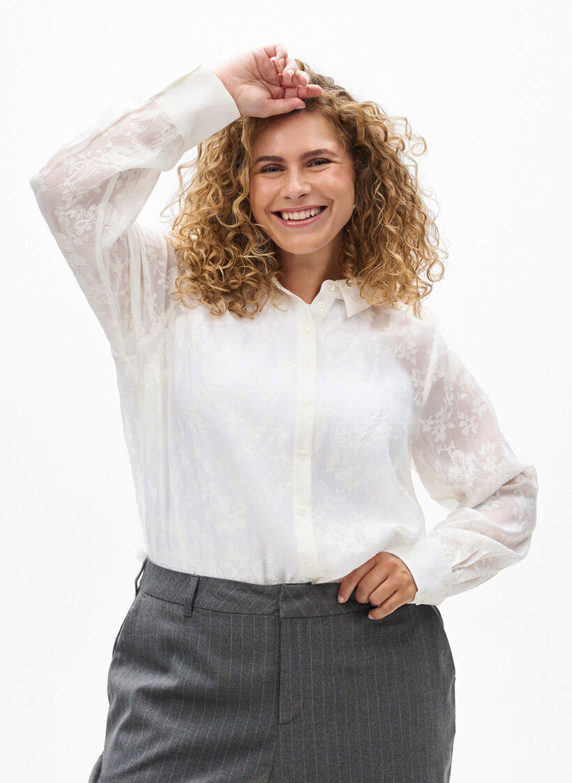 Shirt met ton sur ton patroon, Off White, Model
