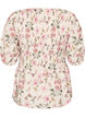 Viscose blouse met smokwerk en peplum-effect, Vanille, Packshot image number 1
