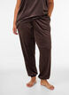 Losse velourbroek, Bruin, Model image number 0
