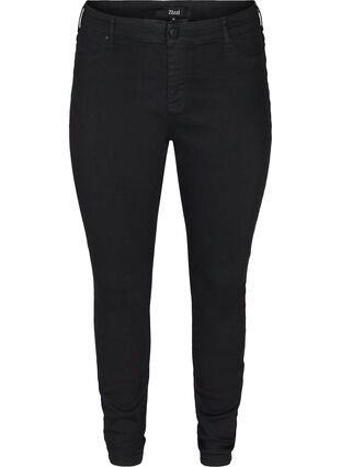 ZizziKatoenmix jeggings, Zwart, Packshot image number 0