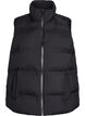 Korte puffer bodywarmer met hoge kraag, Zwart, Packshot image number 0