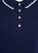 Polo shirt met strass knopen en ruches., Blauw, Packshot image number 2