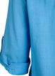 Katoenen blouse met V-hals, Blauw, Packshot image number 3