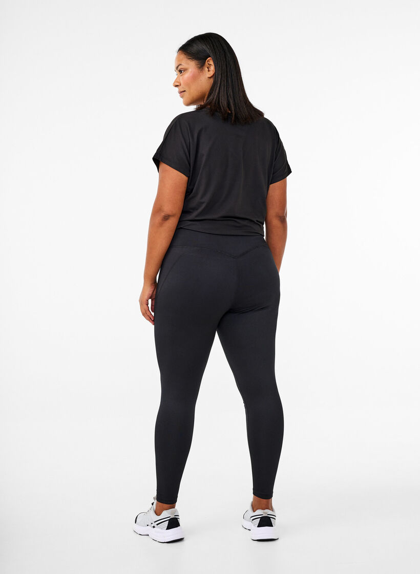 Sportlegging met fleecevoering, Zwart, Model image number 2