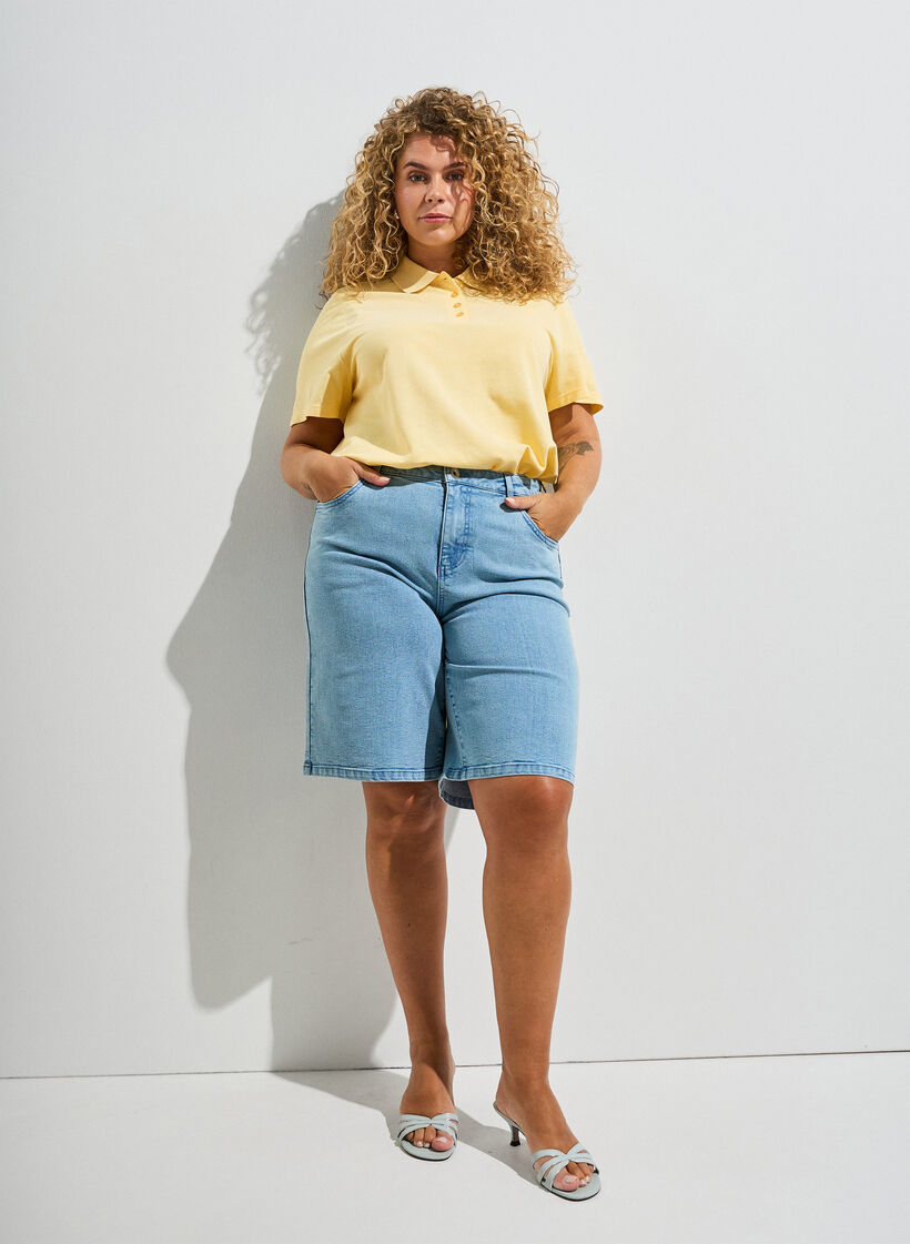 Polo met korte mouwen, Geel, Image image number 0