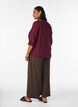 Wijde linnen en viscose broek, Bruin, Model image number 1