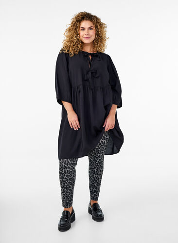 ZizziViscose leggings met print, Grijs, Model image number 1