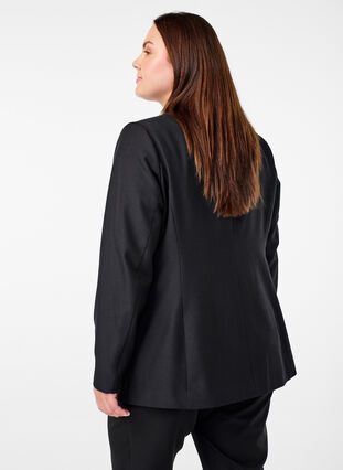 ZizziBlazer met paillettenbloemen, Black, Model image number 1