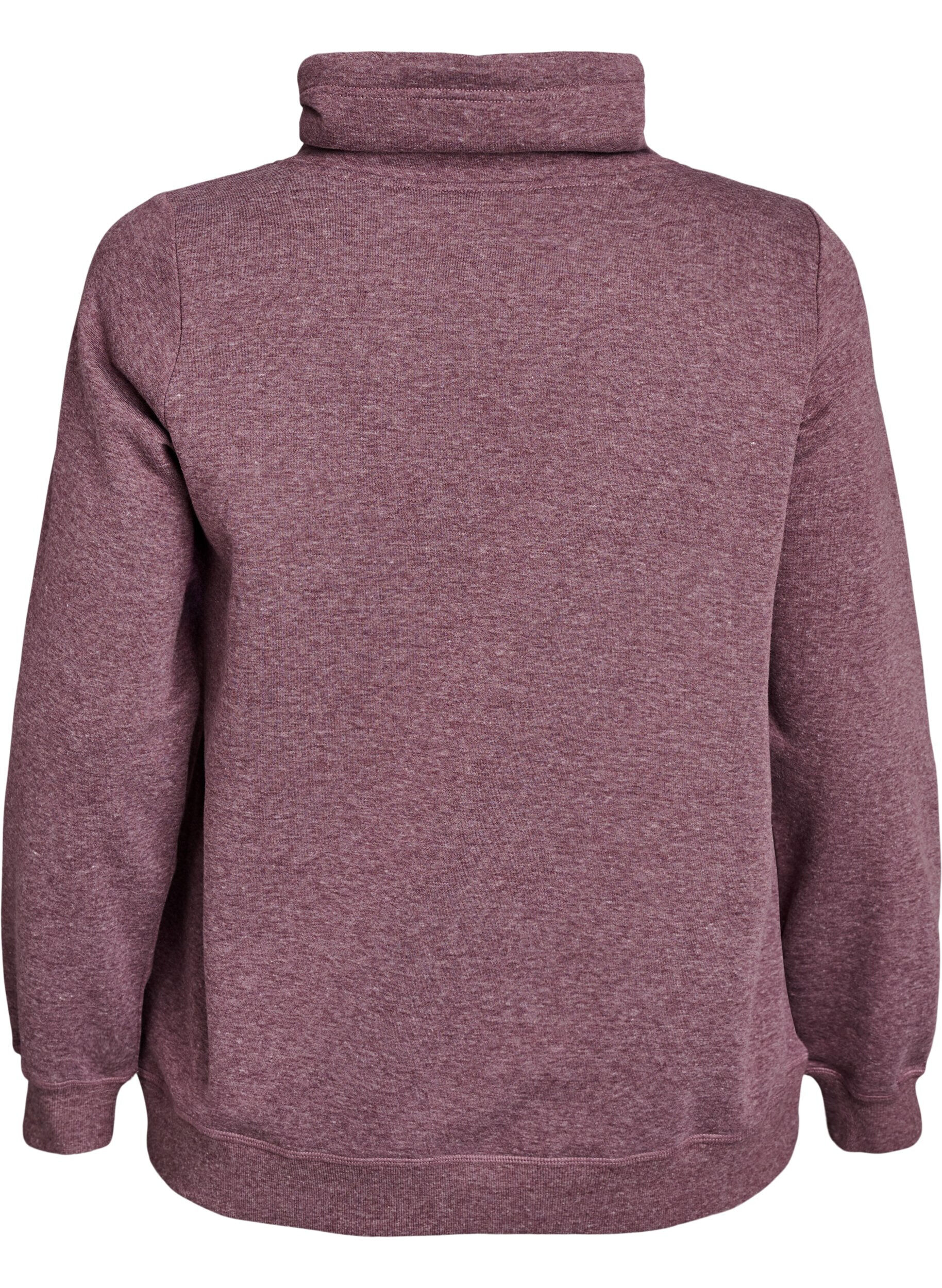 ZizziSweatshirt met hoge kraag en zakken, Rood, Packshot image number 1