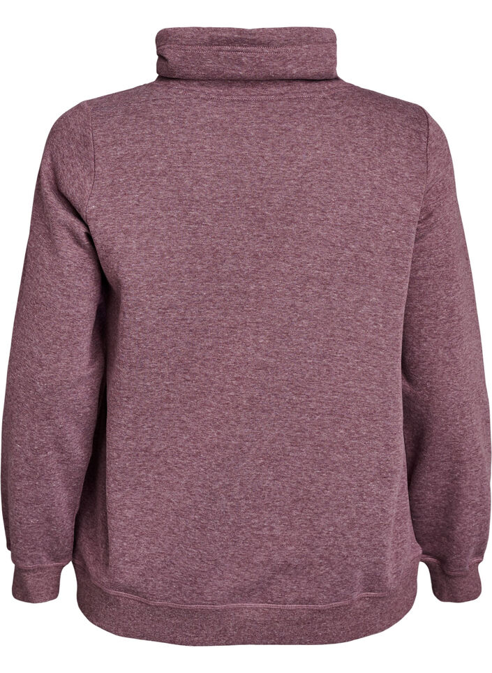 Sweatshirt met hoge kraag en zakken, Rood, Packshot image number 1