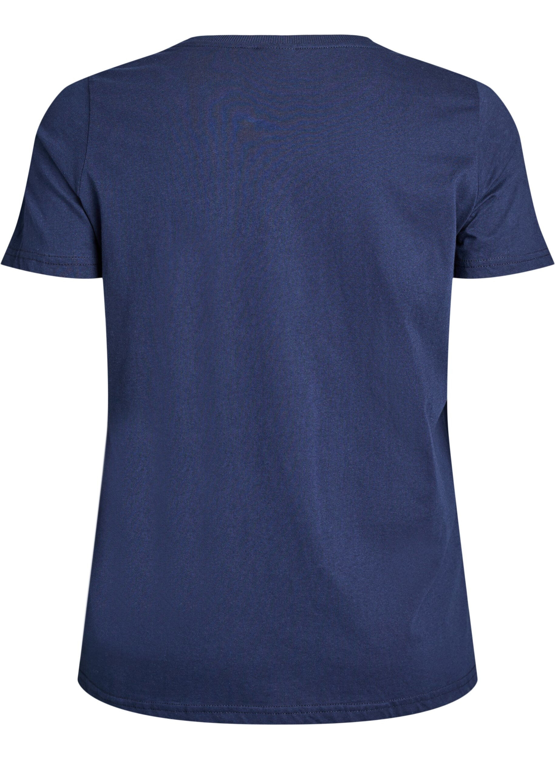 ZizziKerst T-shirt van biologisch katoen, Blauw, Packshot image number 1