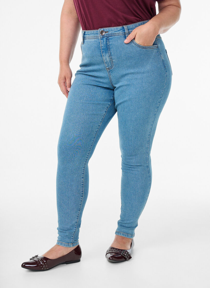 Jeans met superstrakke pasvorm, Blauw, Model image number 2