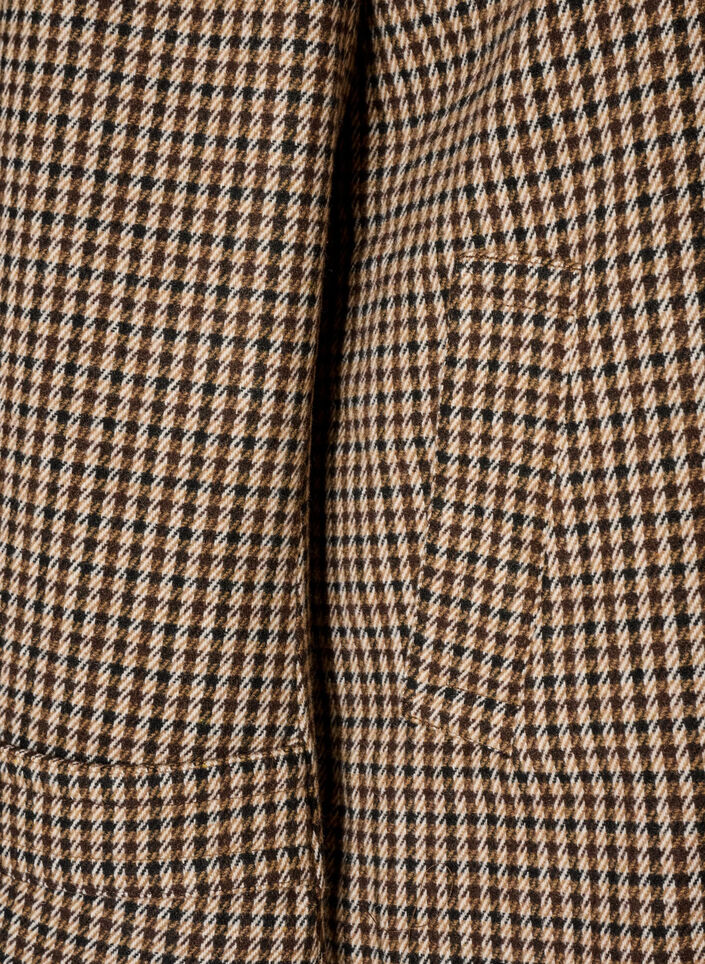 Geruite jas met corduroy kraag, Bruin, Packshot image number 3
