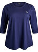 Sporttop met 3/4 mouwen, Blauw, Packshot image number 0