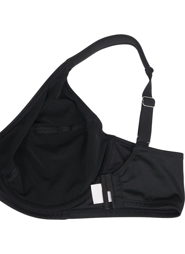 Volledig dekkende bikinitop met beugel, Black, Packshot