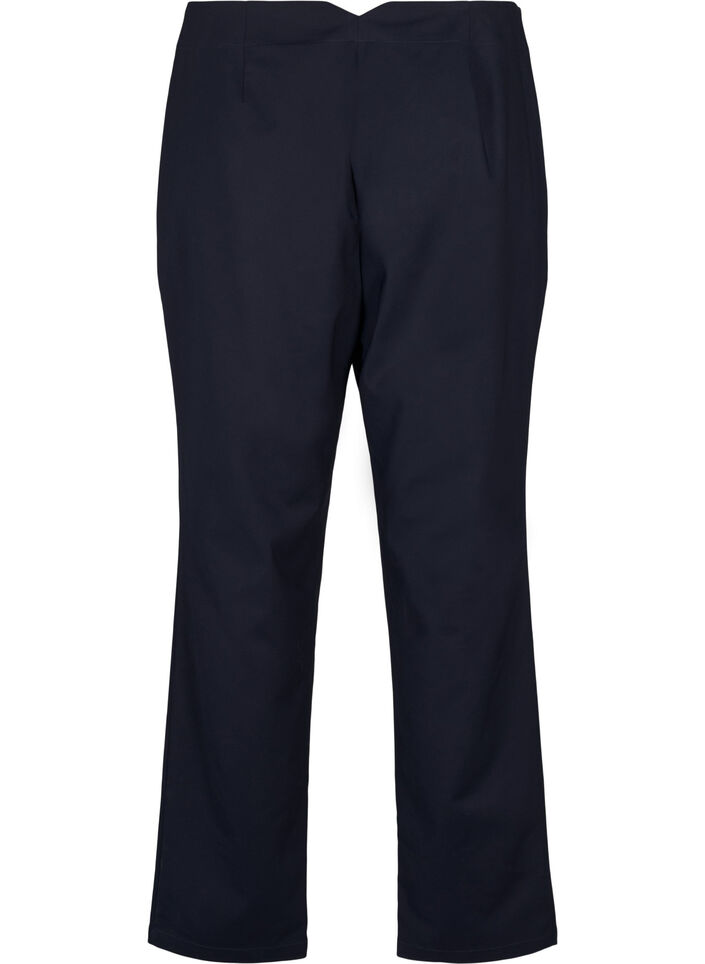 Straight fit broek met een hoge taille, Blauw, Packshot image number 1